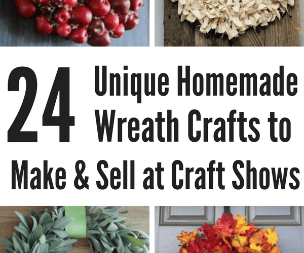 Crafts to make and sell for extra money during the holidays! Fall wreaths and Christmas wreaths are hot craft ideas to make and sell at craft shows, bazaars, and on Etsy. Make extra money with these easy DIY wreaths. #crafts #makemoney #DIY